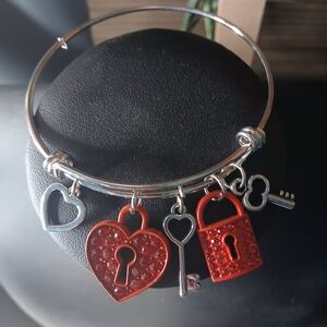 Heart Bangle Bracelet